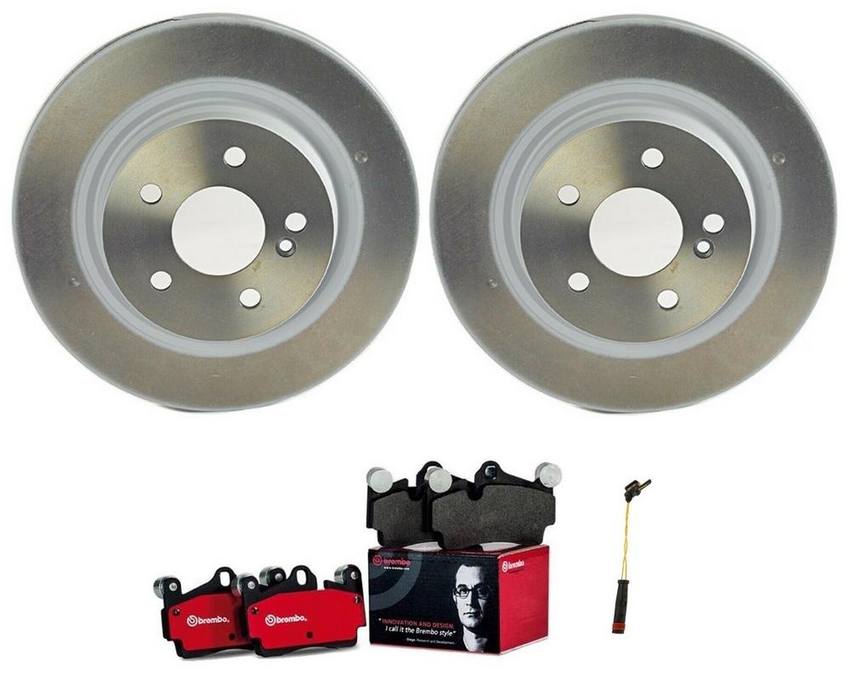 Mercedes Brembo Brakes Kit Pads and Rotors Rear (300mm) (Ceramic